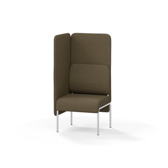 Adapt 60 sohva, korkea selkänoja, sivupaneeli oikealla, ik 45, K 128