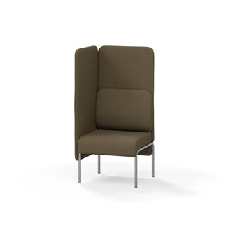 Adapt 60 sohva, korkea selkänoja, sivupaneeli oikealla, ik 45, K 128