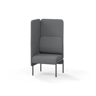 Adapt 60 sohva, korkea selkänoja, sivupaneeli oikealla, ik 45, K 128
