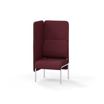 Adapt 60 sohva, korkea selkänoja, sivupaneeli oikealla, ik 45, K 128