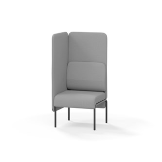 Adapt 60 sohva, korkea selkänoja, sivupaneeli oikealla, ik 45, K 128