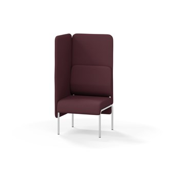 Adapt 60 sohva, korkea selkänoja, sivupaneeli oikealla, ik 45, K 128