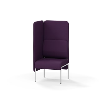 Adapt 60 sohva, korkea selkänoja, sivupaneeli oikealla, ik 45, K 128
