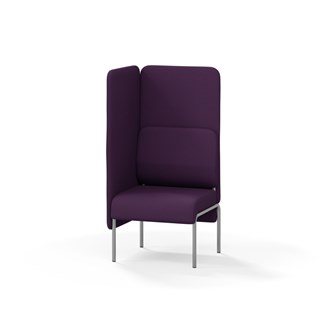 Adapt 60 sohva, korkea selkänoja, sivupaneeli oikealla, ik 45, K 128