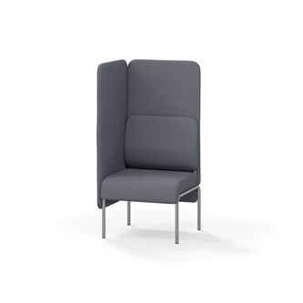 Adapt 60 sohva, korkea selkänoja, sivupaneeli oikealla, ik 45, K 128