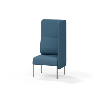 Adapt 60 sohva, korkea selkänoja, sivupaneeli vasemmalla, ik 45, K 128