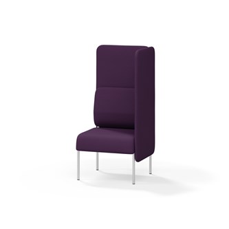 Adapt 60 sohva, korkea selkänoja, sivupaneeli vasemmalla, ik 45, K 128