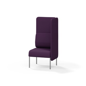 Adapt 60 sohva, korkea selkänoja, sivupaneeli vasemmalla, ik 45, K 128