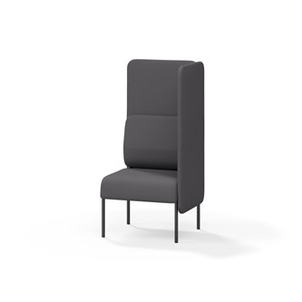 Adapt 60 sohva, korkea selkänoja, sivupaneeli vasemmalla, ik 45, K 128