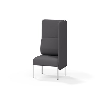 Adapt 60 sohva, korkea selkänoja, sivupaneeli vasemmalla, ik 45, K 128