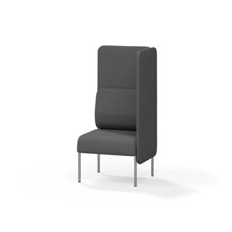 Adapt 60 sohva, korkea selkänoja, sivupaneeli vasemmalla, ik 45, K 128