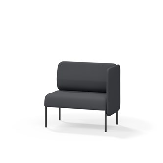 Adapt 90 sohva, matala selkänoja, sivupaneeli vasemmalla, ik 45, K 88