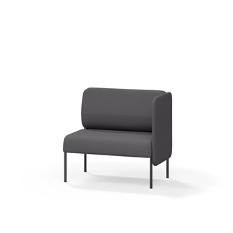 Adapt 90 sohva, matala selkänoja, sivupaneeli vasemmalla, ik 45, K 88