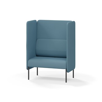 Adapt 90 sohva, korkea selkänoja, sivupaneeleilla, ik 45, K 128