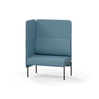 Adapt 90 sohva, korkea selkänoja, sivupaneeli oikealla, ik 45, K 128