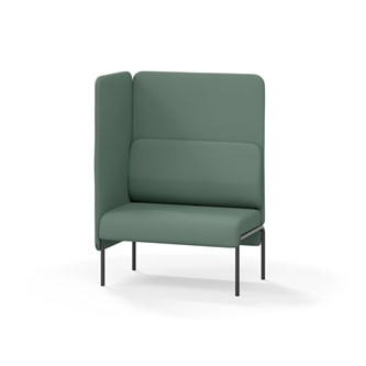 Adapt 90 sohva, korkea selkänoja, sivupaneeli oikealla, ik 45, K 128
