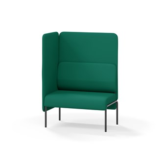 Adapt 90 sohva, korkea selkänoja, sivupaneeli oikealla, ik 45, K 128