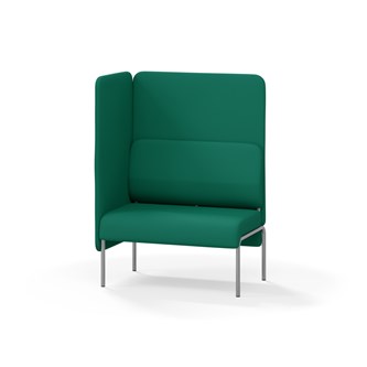 Adapt 90 sohva, korkea selkänoja, sivupaneeli oikealla, ik 45, K 128