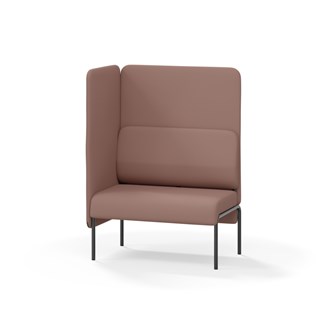 Adapt 90 sohva, korkea selkänoja, sivupaneeli oikealla, ik 45, K 128