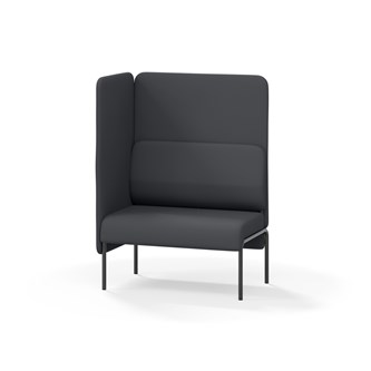 Adapt 90 sohva, korkea selkänoja, sivupaneeli oikealla, ik 45, K 128