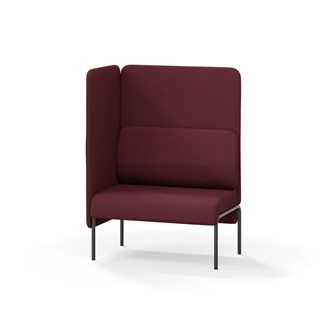 Adapt 90 sohva, korkea selkänoja, sivupaneeli oikealla, ik 45, K 128