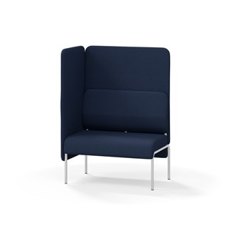 Adapt 90 sohva, korkea selkänoja, sivupaneeli oikealla, ik 45, K 128
