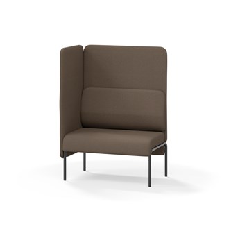 Adapt 90 sohva, korkea selkänoja, sivupaneeli oikealla, ik 45, K 128