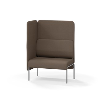 Adapt 90 sohva, korkea selkänoja, sivupaneeli oikealla, ik 45, K 128