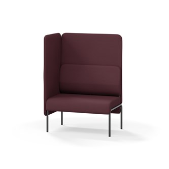 Adapt 90 sohva, korkea selkänoja, sivupaneeli oikealla, ik 45, K 128