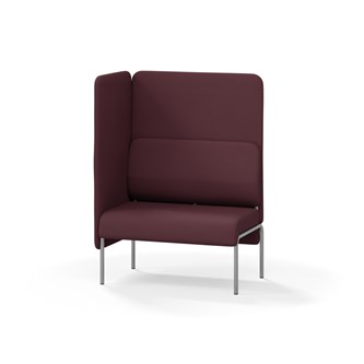 Adapt 90 sohva, korkea selkänoja, sivupaneeli oikealla, ik 45, K 128