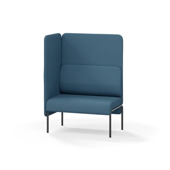 Adapt 90 sohva, korkea selkänoja, sivupaneeli oikealla, ik 45, K 128