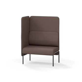 Adapt 90 sohva, korkea selkänoja, sivupaneeli oikealla, ik 45, K 128