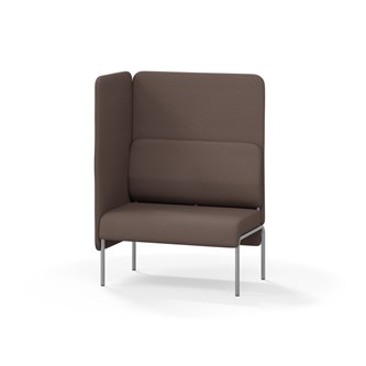 Adapt 90 sohva, korkea selkänoja, sivupaneeli oikealla, ik 45, K 128