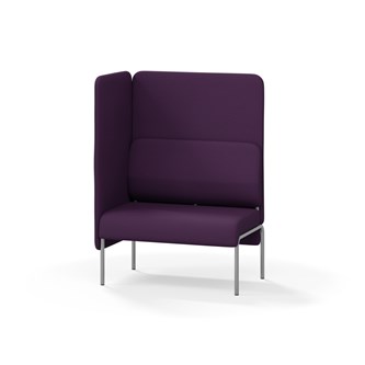 Adapt 90 sohva, korkea selkänoja, sivupaneeli oikealla, ik 45, K 128