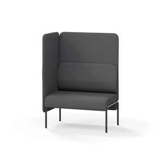 Adapt 90 sohva, korkea selkänoja, sivupaneeli oikealla, ik 45, K 128