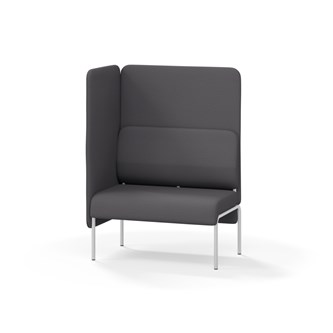 Adapt 90 sohva, korkea selkänoja, sivupaneeli oikealla, ik 45, K 128