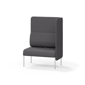 Adapt 90 sohva, korkea selkänoja, sivupaneeli vasemmalla, ik 45, K 128