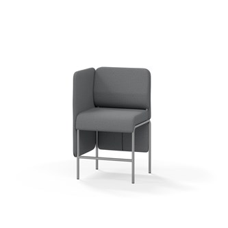 Adapt 60 sohva, matala selkänoja, sivupaneeli oikealla, ik 65, K 108