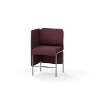 Adapt 60 sohva, matala selkänoja, sivupaneeli oikealla, ik 65, K 108
