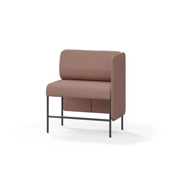 Adapt 90 sohva, matala selkänoja, sivupaneeli vasemmalla, ik 65, K 108