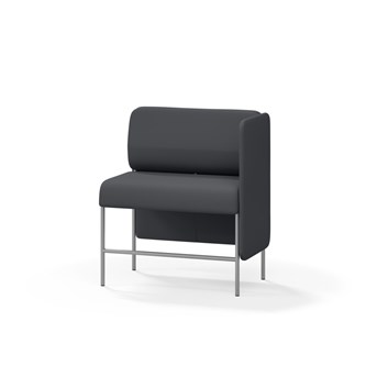 Adapt 90 sohva, matala selkänoja, sivupaneeli vasemmalla, ik 65, K 108