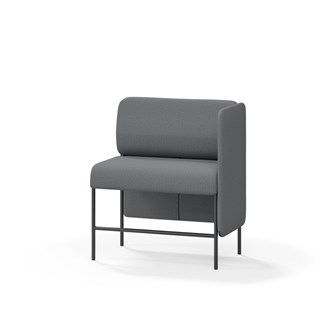 Adapt 90 sohva, matala selkänoja, sivupaneeli vasemmalla, ik 65, K 108