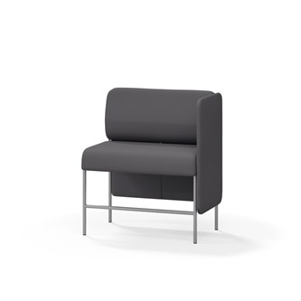 Adapt 90 sohva, matala selkänoja, sivupaneeli vasemmalla, ik 65, K 108