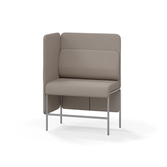 Adapt 90 sohva, medium selkänoja, sivupaneeli oikealla, ik 65, K 128