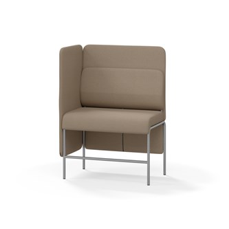 Adapt 90 sohva, medium selkänoja, sivupaneeli oikealla, ik 65, K 128