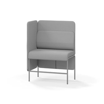 Adapt 90 sohva, medium selkänoja, sivupaneeli oikealla, ik 65, K 128