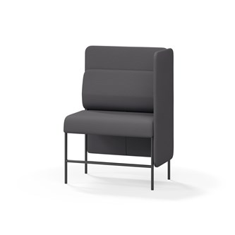 Adapt 90 sohva, medium selkänoja, sivupaneeli vasemmalla, ik 65, K 128