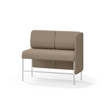 Adapt 120 sohva, matala selkänoja, sivupaneeli vasemmalla, ik 65, K 108