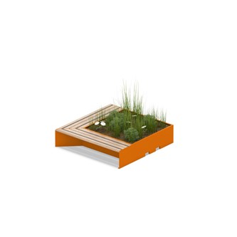 MeetUp istutusalue kulma penkillä