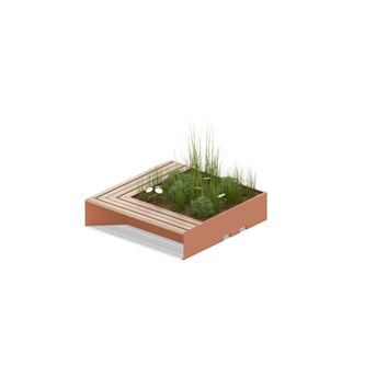 MeetUp istutusalue kulma penkillä